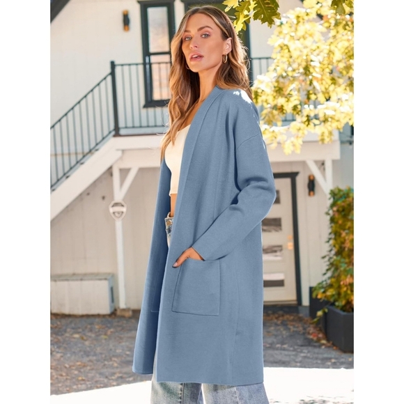 LILLUSORY Women's Oversized Long Cardigan - Picture 3 of 11
